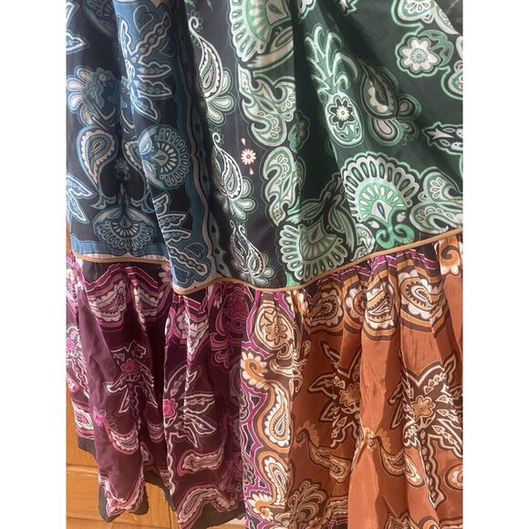 New Farm Rio Multicolor Sweet Mermaids Midi Dress Salt Island Beaded Tiered M - Picture 4 of 12